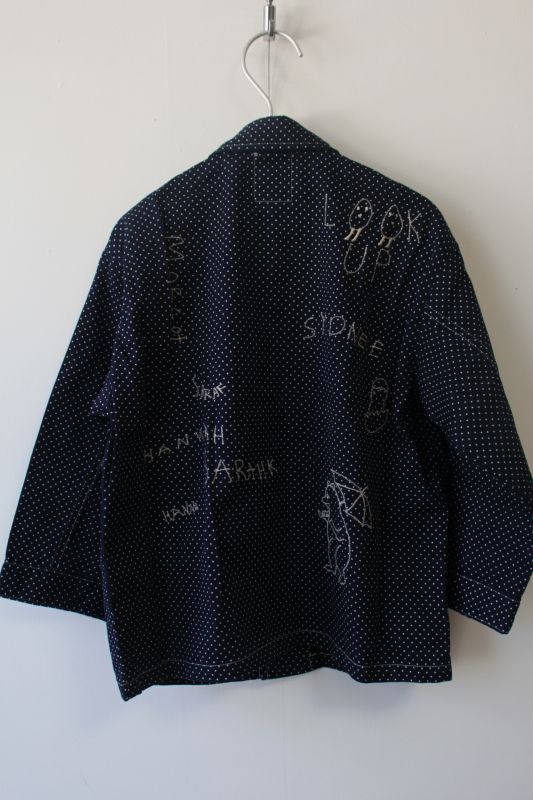 2023秋冬 DENIMDUNGAREE ツイル パジャマ シャツ 4；紺 738102 DENIM