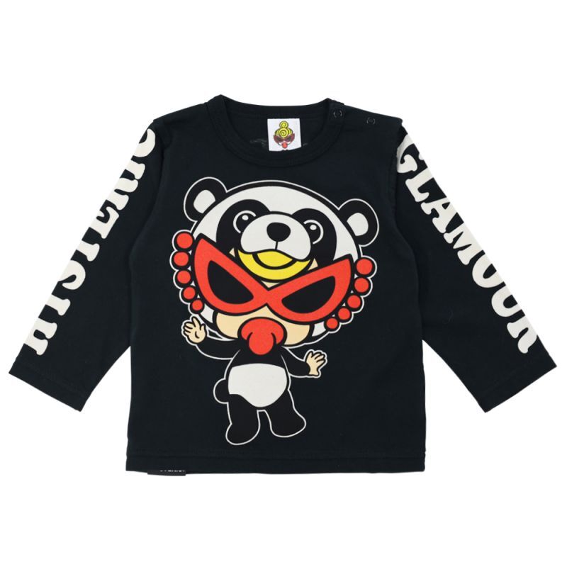 2023秋冬 MY FIRST HYSTERIC PANDA MINI 長袖Tシャツ 10；ブラック 