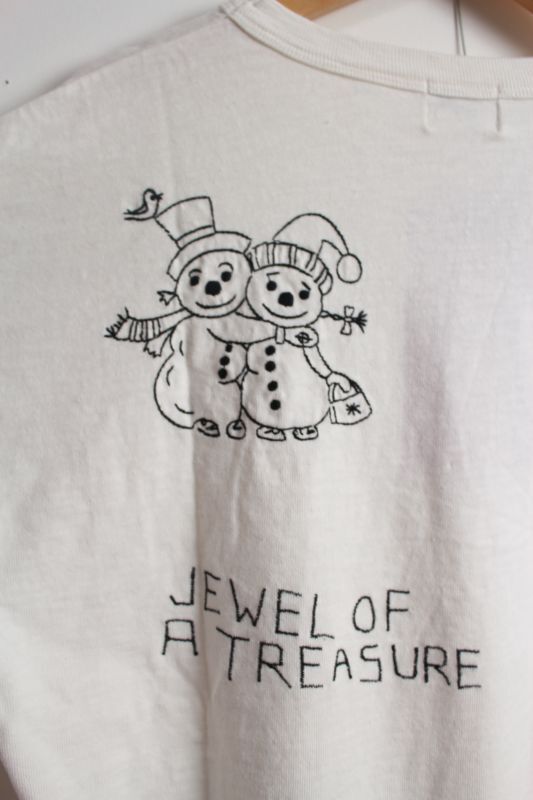 2023秋冬 DENIMDUNGAREE テンジク SNOW TEE 1；白 738414 DENIM