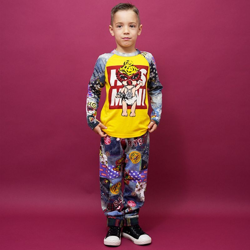 2023秋冬 HystericMini DENIM GEEK DOLL Viscotex ラグラン長袖Tシャツ