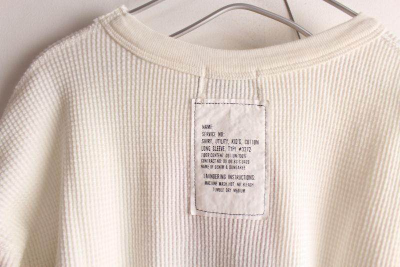 40%off 2023秋冬 DENIMDUNGAREE サーマル RABBIT TEE 1；白 サイズ:140  