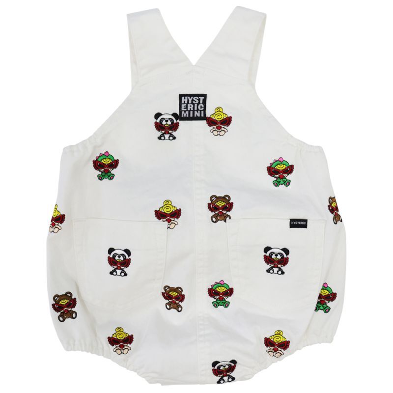 ヒスミニ♡テディ刺繍だるまサロペット