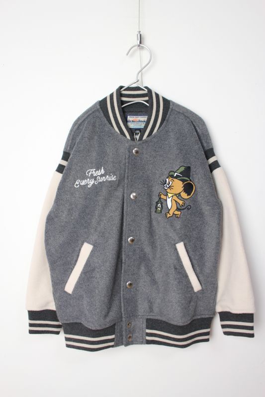 2023秋冬 DENIMDUNGAREE JERRY MARQUEZ フリース スタジャン 17；チャコール サイズ；130 3738230  DENIM DUNGAREE(デニムダンガリー)