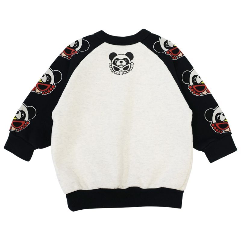 MY FIRST HYSTERIC PANDA MINI ラグラン 裏起毛トレーナー 16:ライト