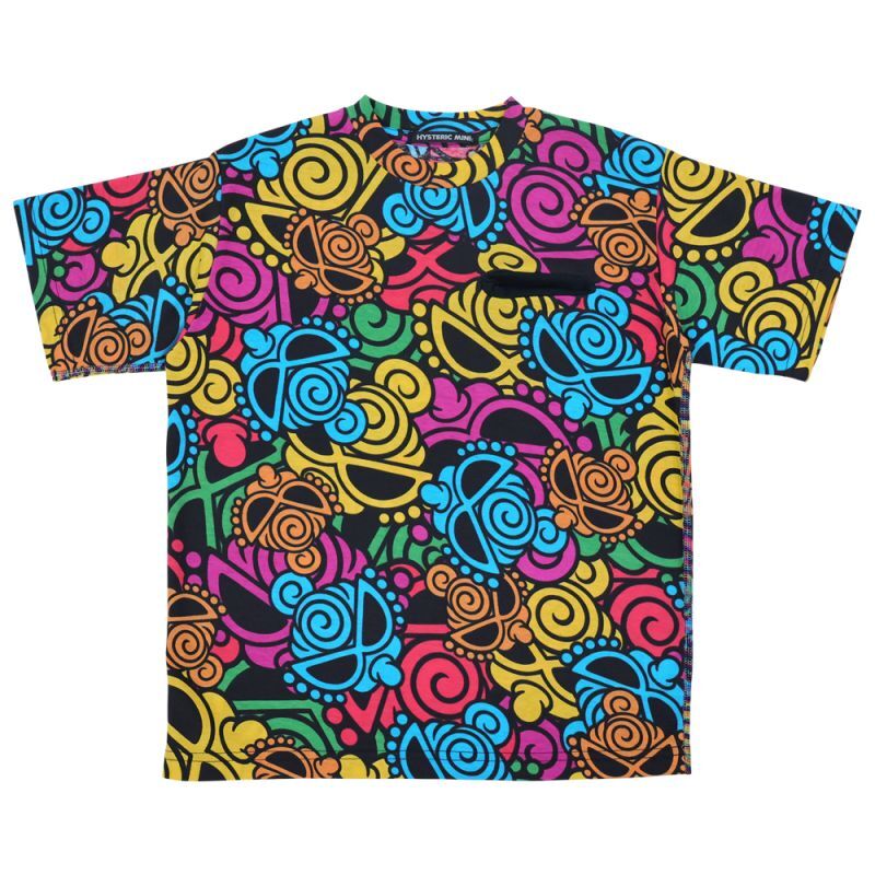☆SALE HYS MINI MINI FACE COMPOSITION BIG Tシャツ 90;マルチ