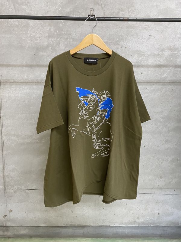 2024AW gomme 半袖Tシャツ 2；カーキ サイズ；M GHT43-130 gomme(ゴム) 