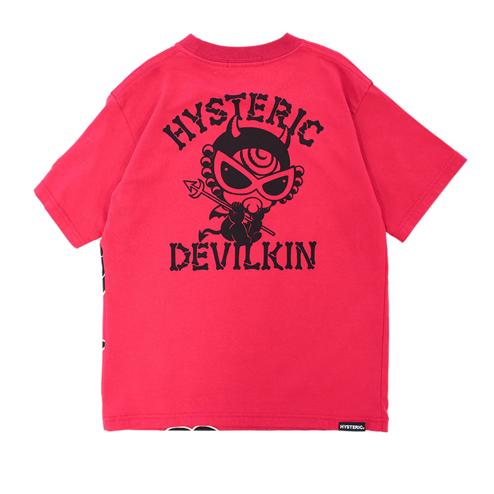 Hystericmini DEVILKIN 半袖Tシャツ 20；レッド 14341158 HYSTERIC  