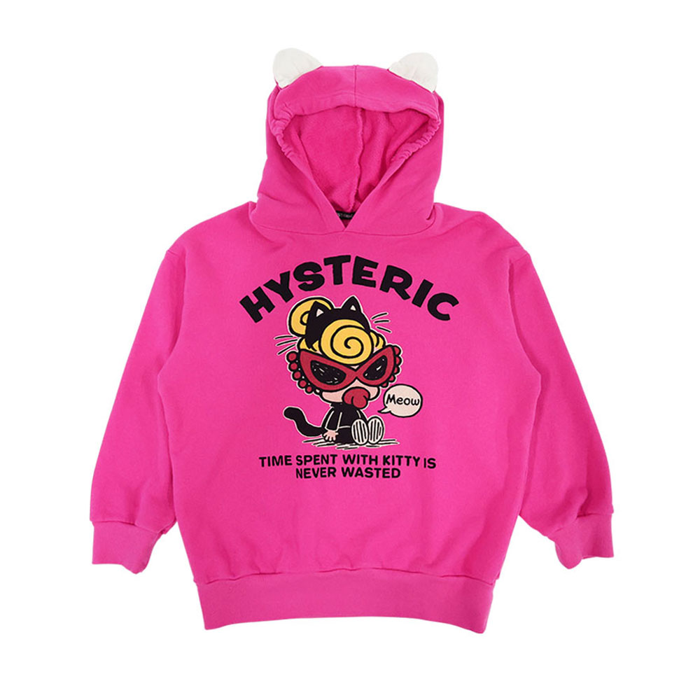 HYSTERIC MINI☆テディピンク☆パーカー ヒスミニワンピース90センチ