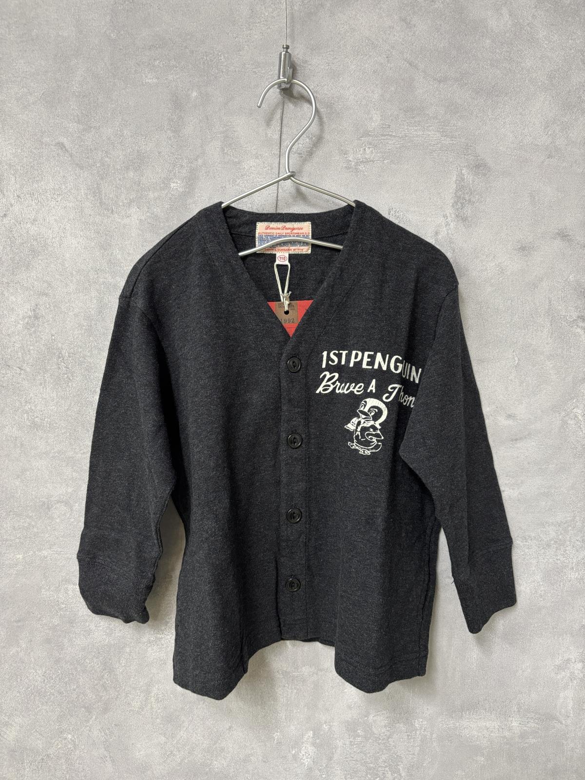 2025春夏　DENIMDUNGAREE　トンプキンテンジク ペンギン カーディガン　　2；黒