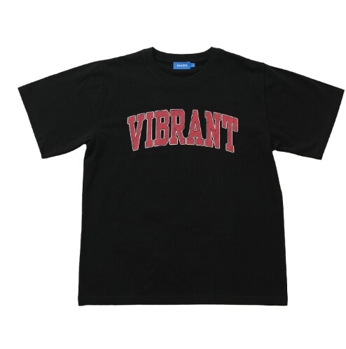 GLAZOS  　【プチプラ】フロントアーチロゴ半袖Tシャツ　　80；黒