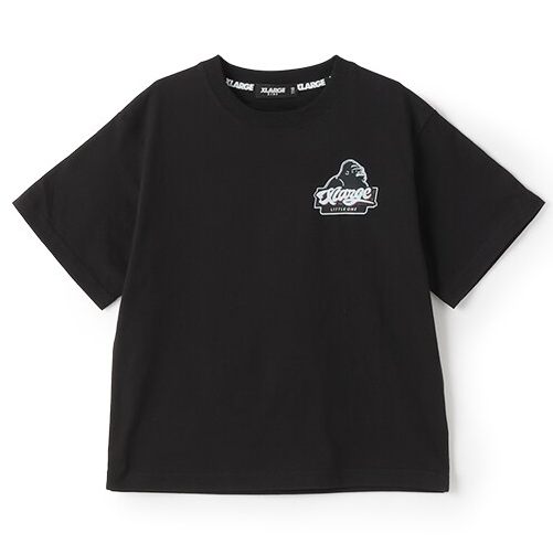 XLARGE KIDS　OGゴリラ&ロゴ半袖Tシャツ　80；黒
