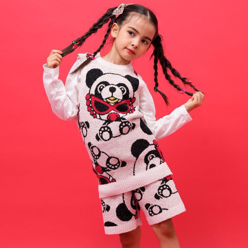 Hystericmini PANDA MINI シェニール スリーパー 00：ホワイト サイズ:FREE 12443121 HYSTERIC MINI  ヒステリックミニ
