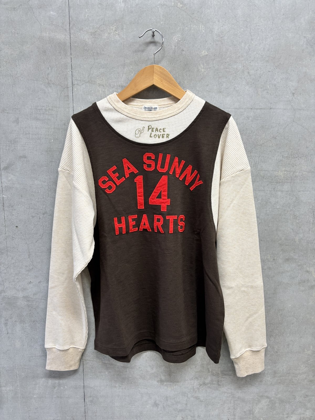 2026秋冬 DENIMDUNGAREE テンジク タンクレイヤード L/S TEE 2；黒