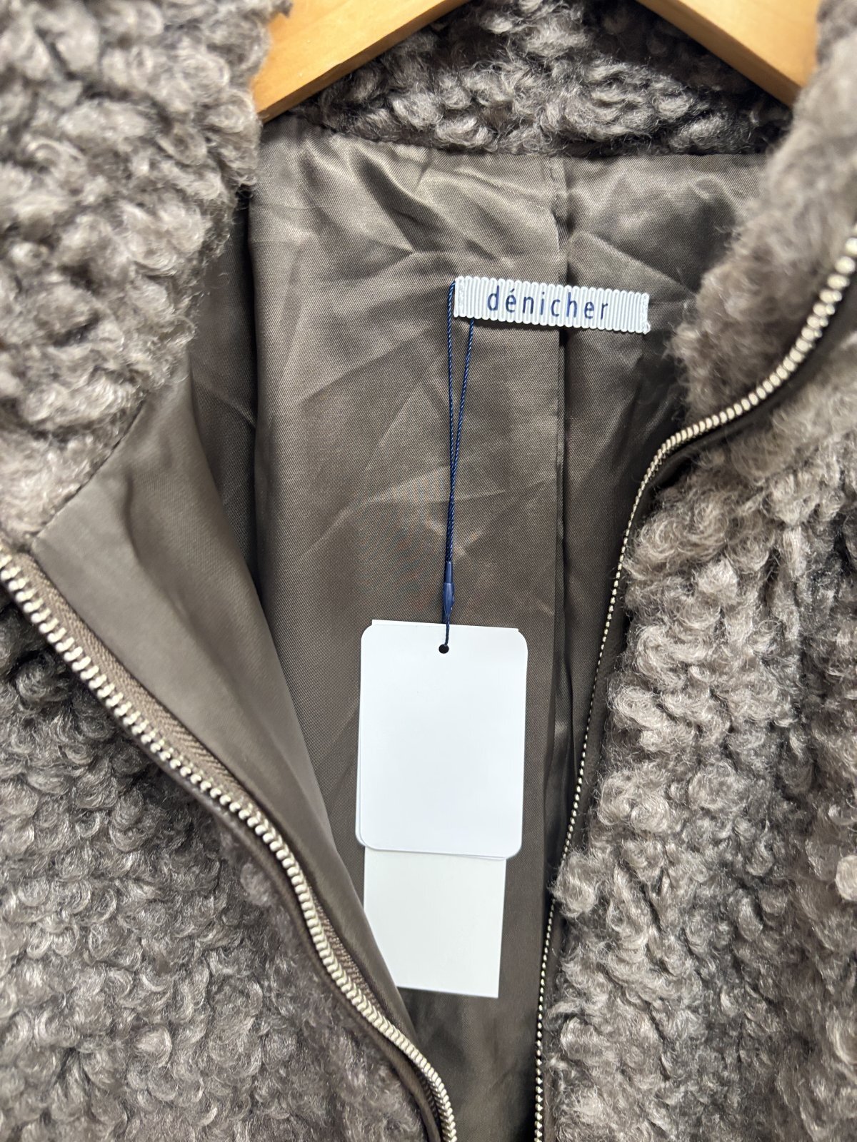 denicher カーリーファーZIP UP ブルゾン カラー；BROWN サイズ；F